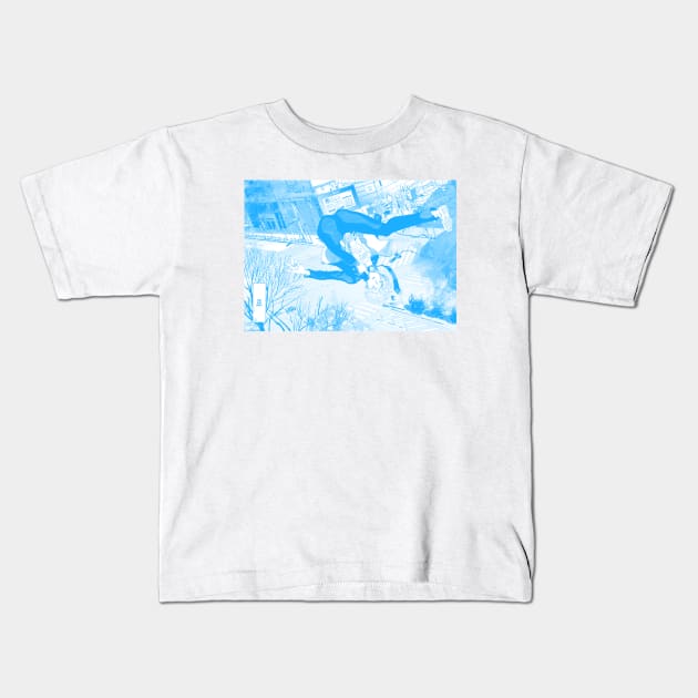 Blue world Kids T-Shirt by Kirra